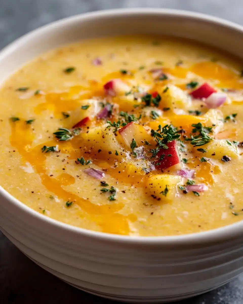 Apple and Cheddar Soup