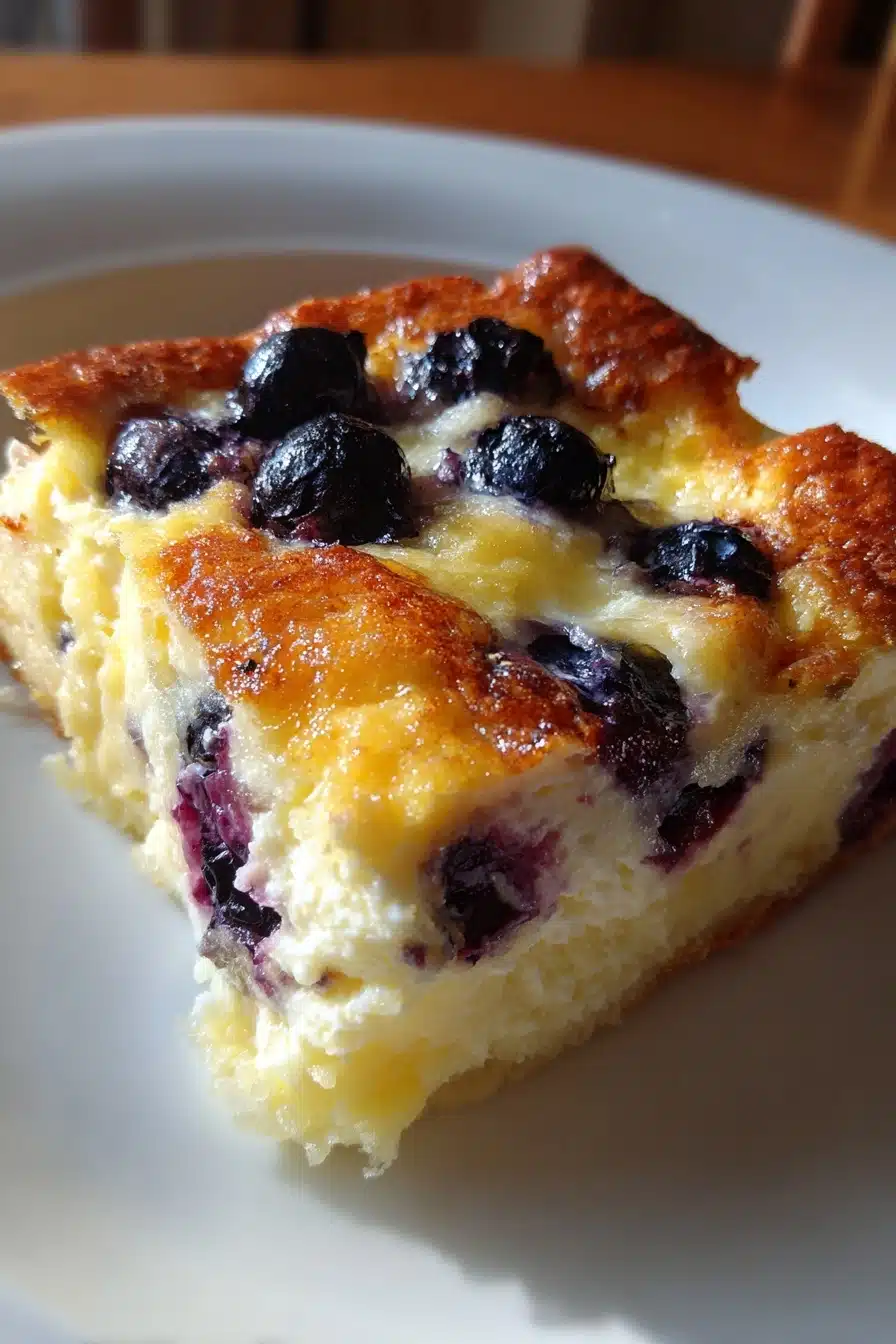 Blueberry Cottage Cheese Bake