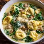 Creamy Sausage Tortellini Soup