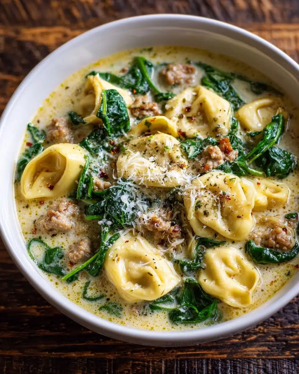 Creamy Sausage Tortellini Soup