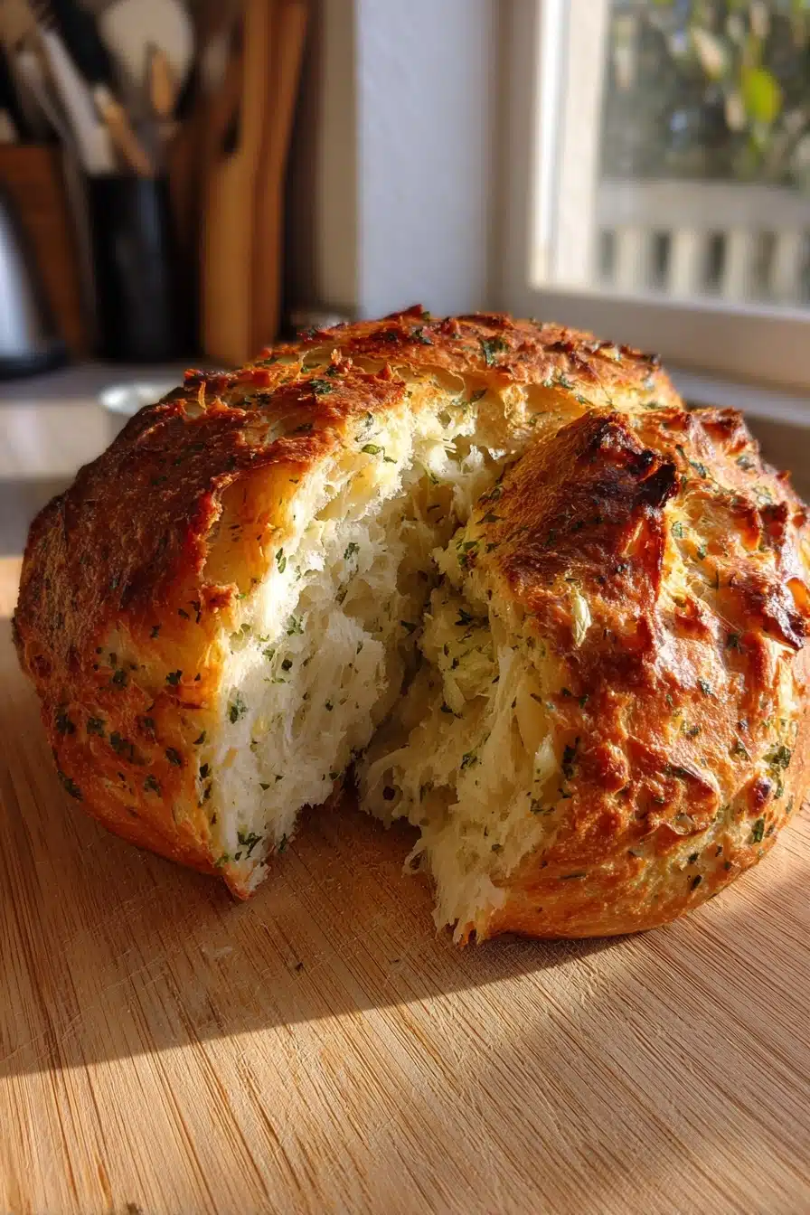 Garlic Herb Dutch Oven Bread Recipe
