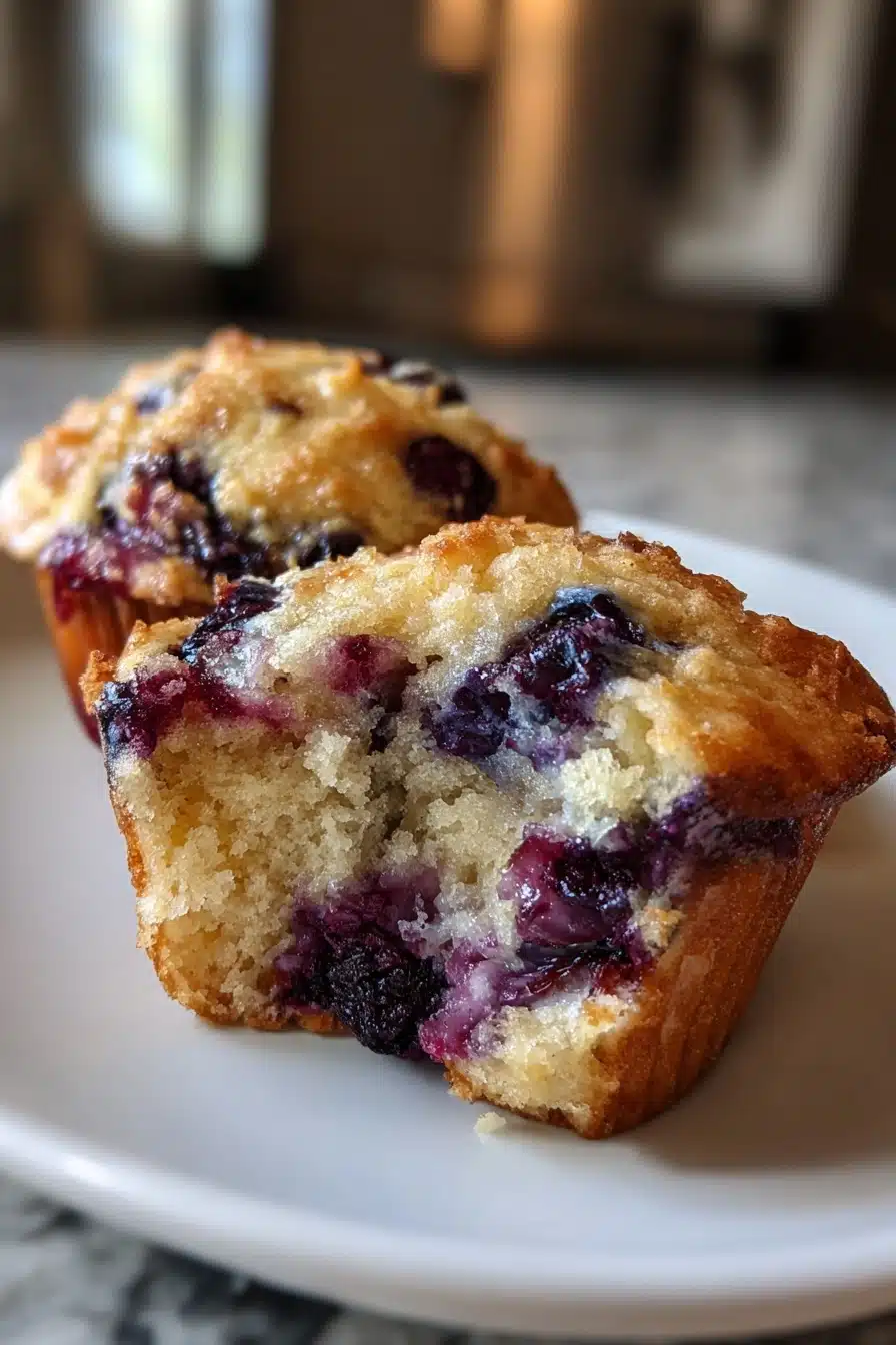 Greek Yogurt Blueberry Muffins