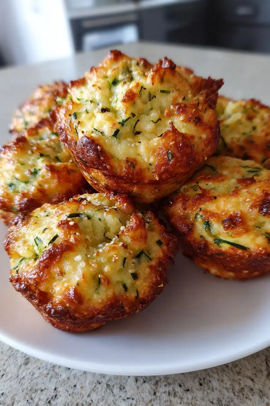 Crispy Parmesan Zucchini Potato Muffins