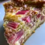 Crustless Rhubarb Custard Pie