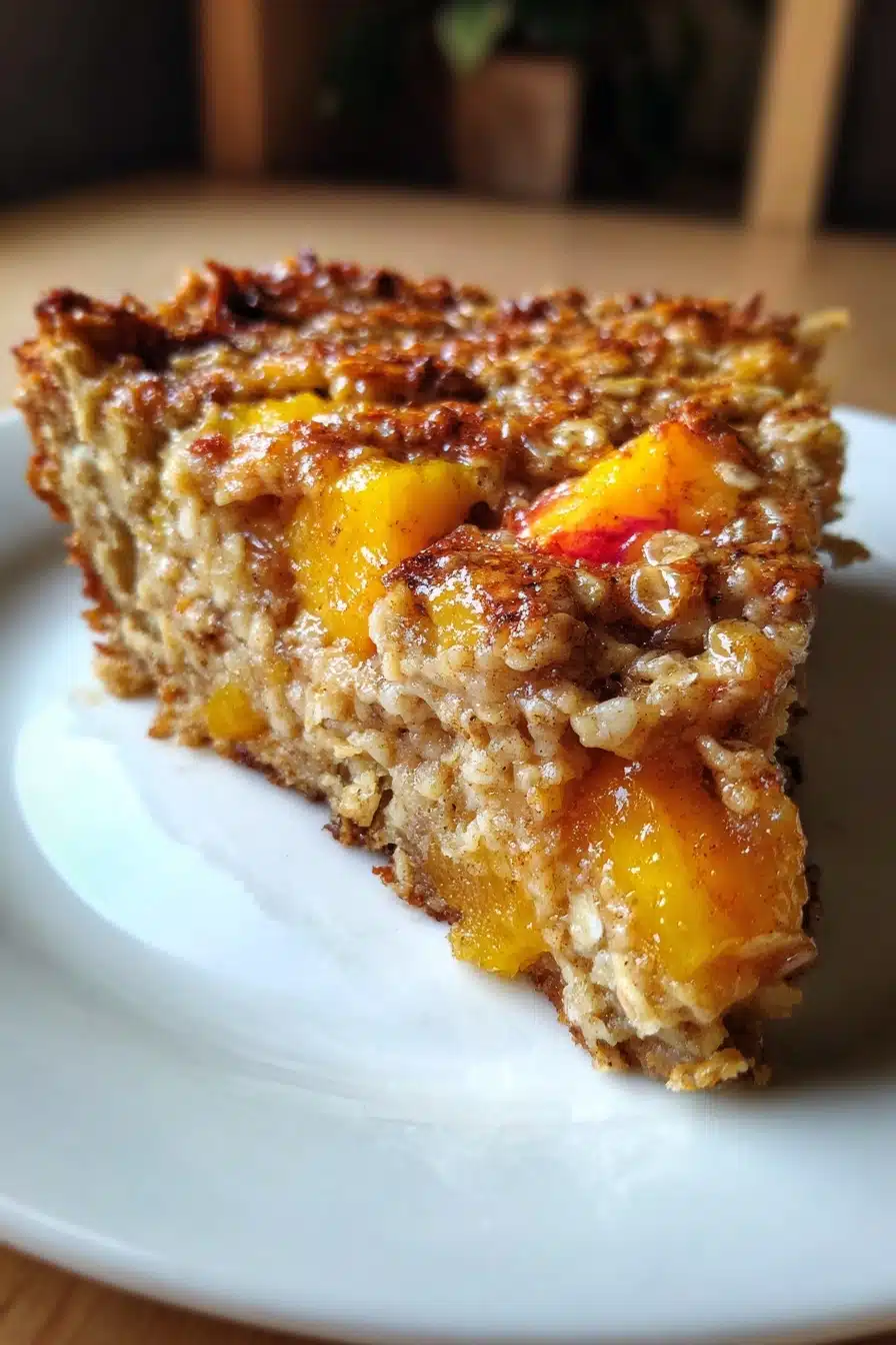 Peaches and Oatmeal Bake