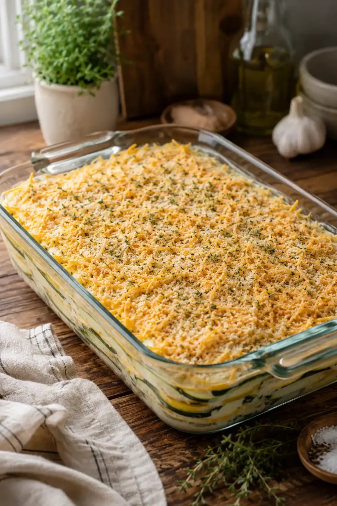 Zucchini and Yellow Squash Au Gratin: A Delicious Twist! 100 Sprinkling breadcrumbs over cheesy zucchini and yellow squash au gratin for a crispy crust