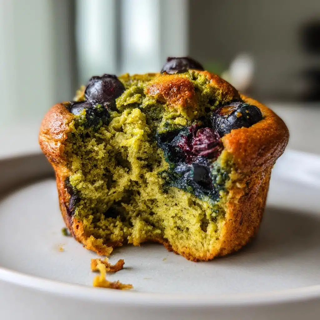 Blueberry Matcha Muffins