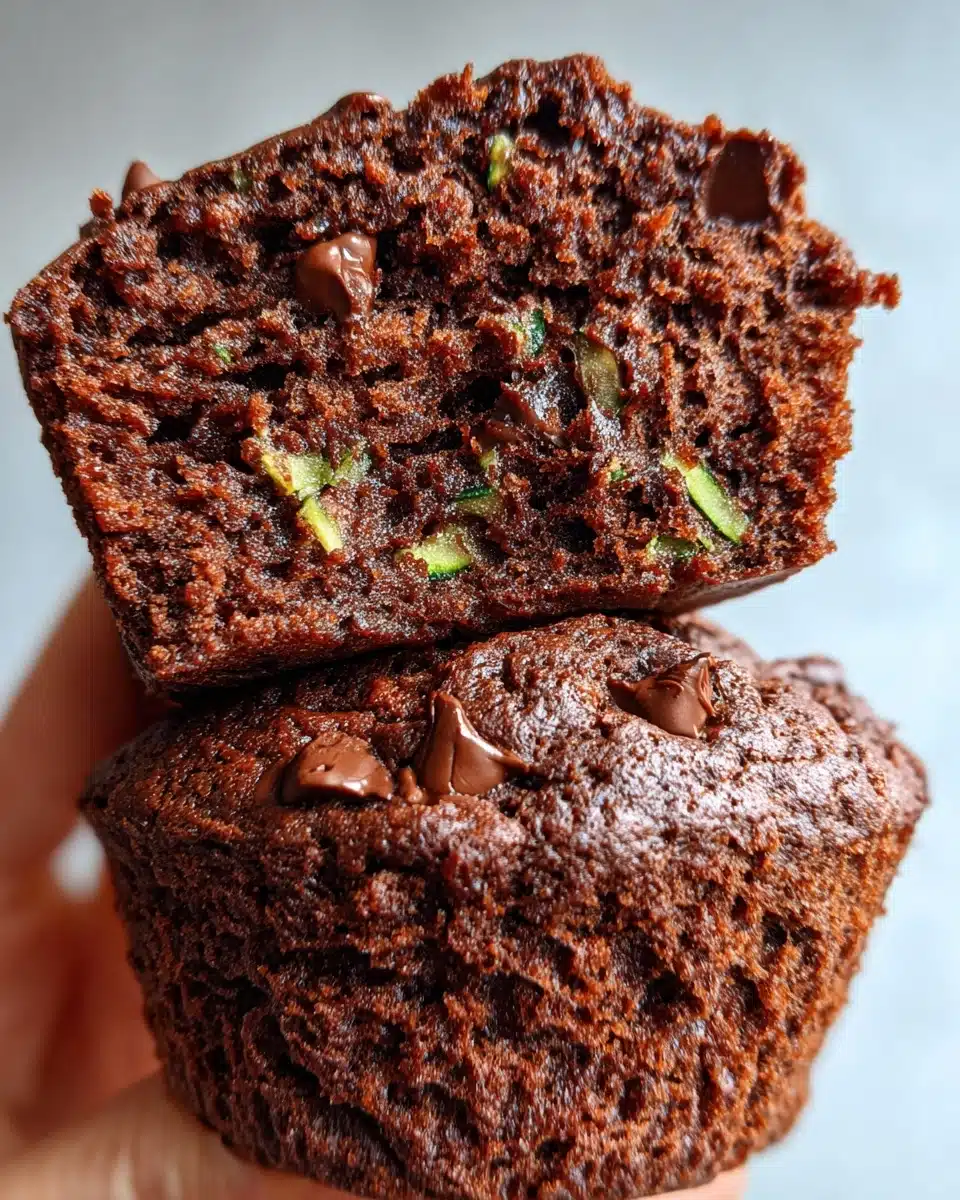 Double Chocolate Zucchini Muffins Recipe – Moist and Rich in Flavor