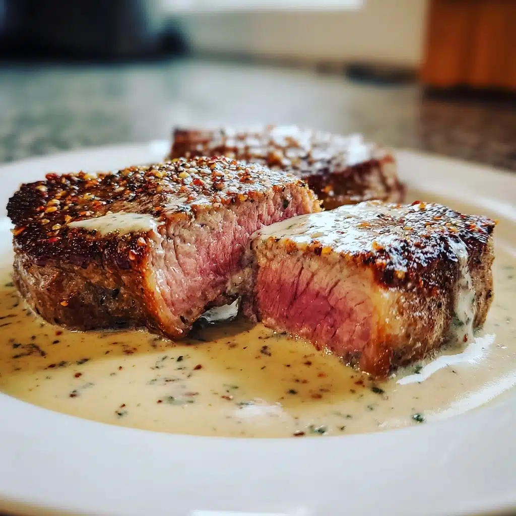 Irresistible Juicy Steak with Creamy Garlic Sauce