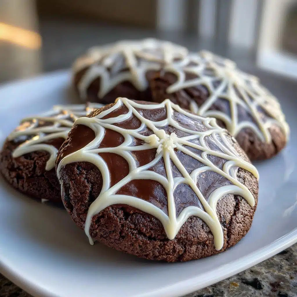 Irresistible Spiderweb Chocolate Cookies for Halloween Fun