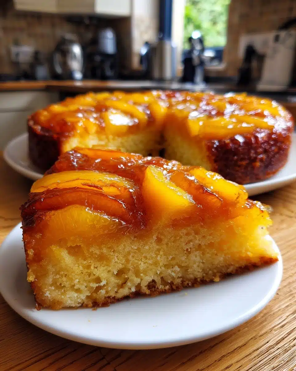 Peach Upside-Down Cake Recipe – Moist, Sweet, and Simple Dessert