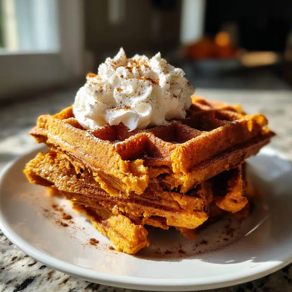 Pumpkin Spice Sweet Potato Waffles
