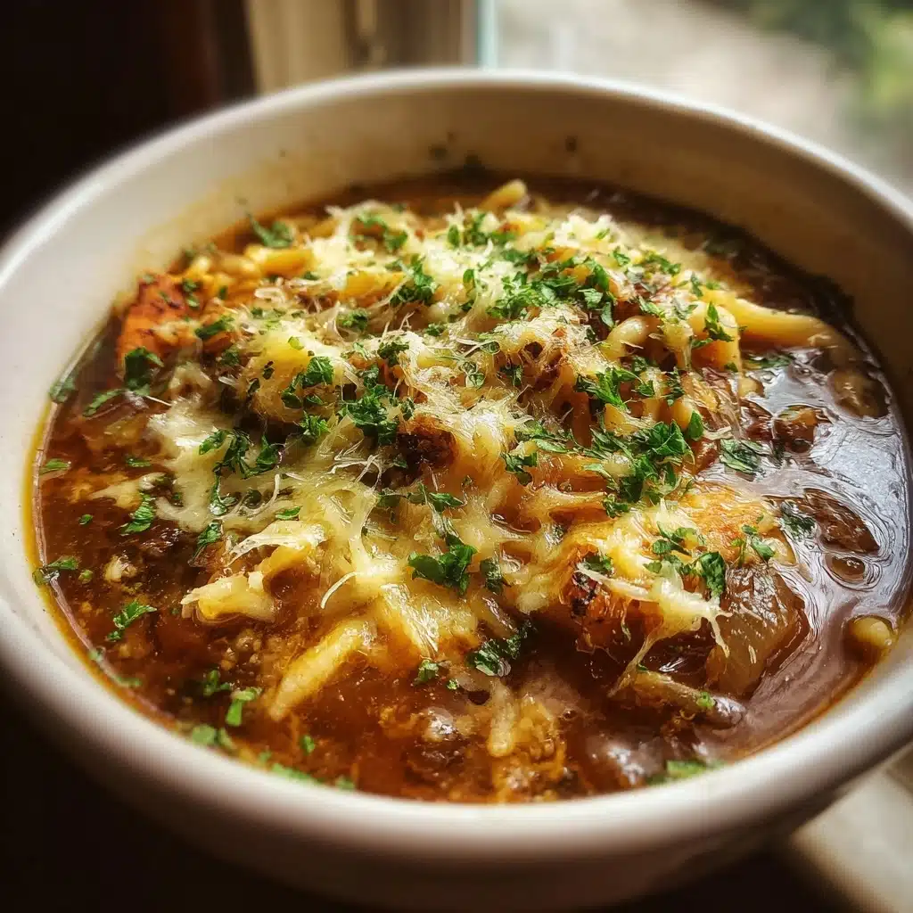 Ultimate French Onion Pasta Bowl Soup Recipe Delight
