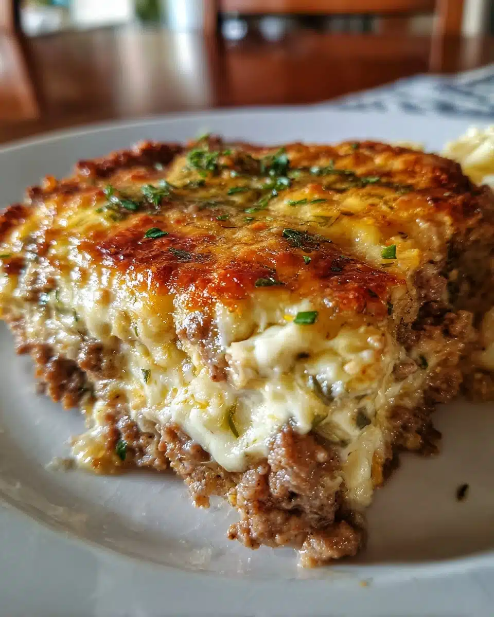 Cheesy Keto Ground Beef Casserole (Ready in 30 Minutes!) – keyword: keto ground beef casserole