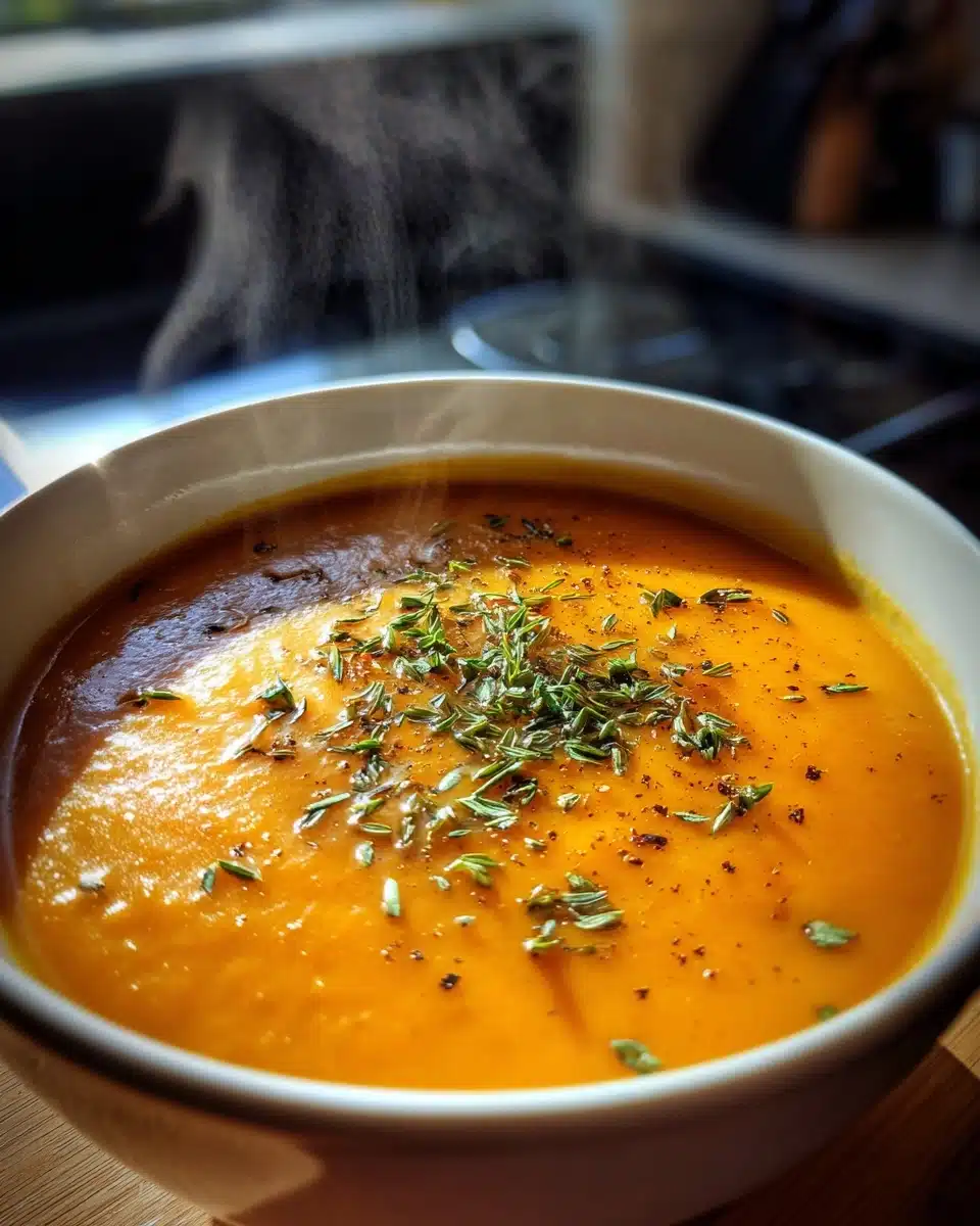 Creamy Vegan Roasted Carrot Soup: Cozy & Delicious