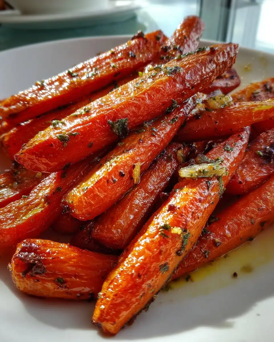 Easy Honey Garlic Butter Roasted Carrots Recipe Delight