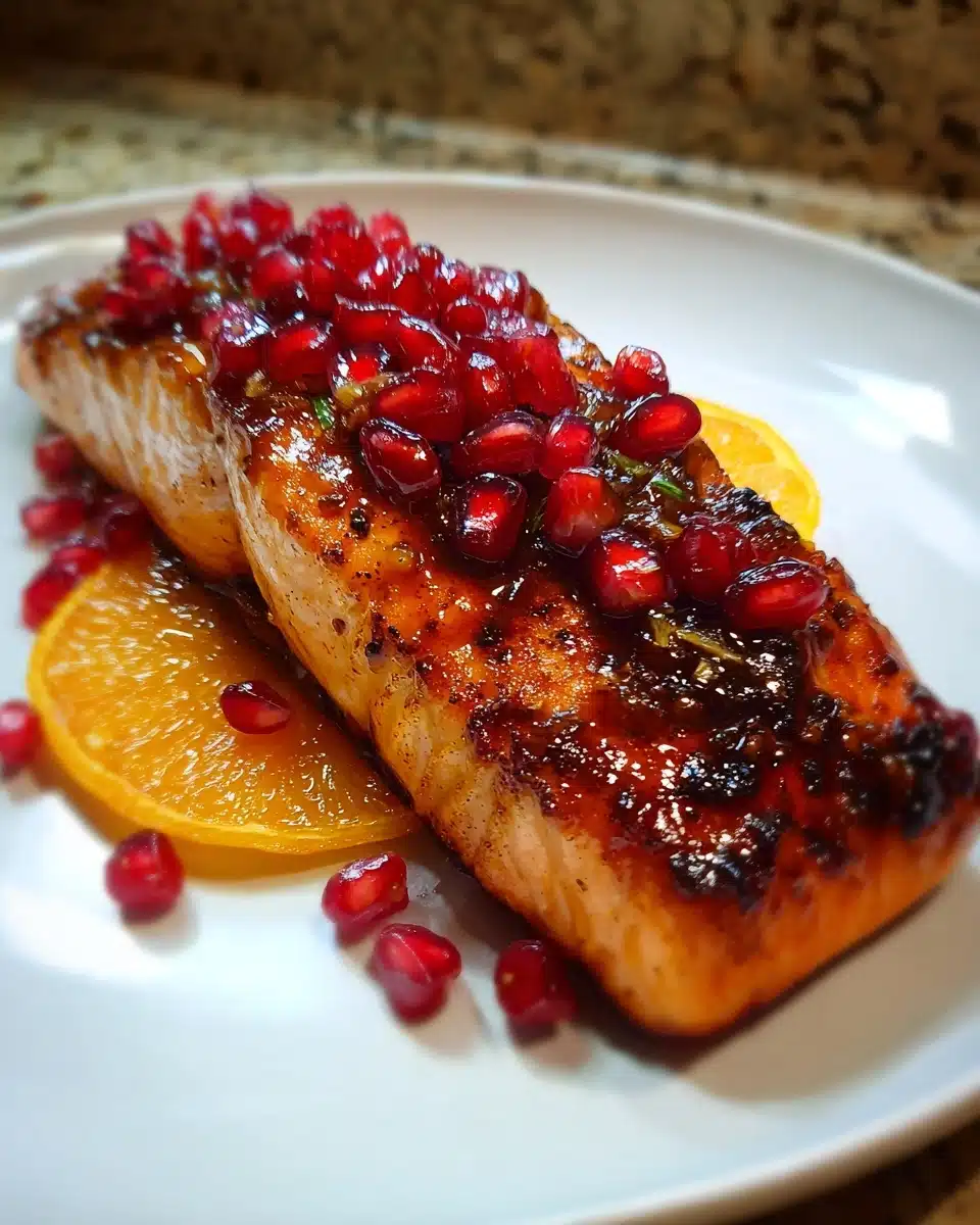 Flavorful Sheet Pan Blood Orange Pomegranate Salmon