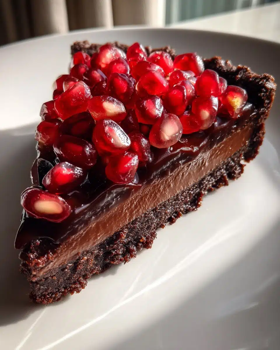 Indulge in Decadent Chocolate Pomegranate Tart Recipe