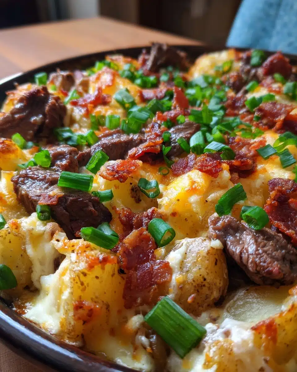 Irresistible Loaded Steak Potato Bake Recipe to Try Now