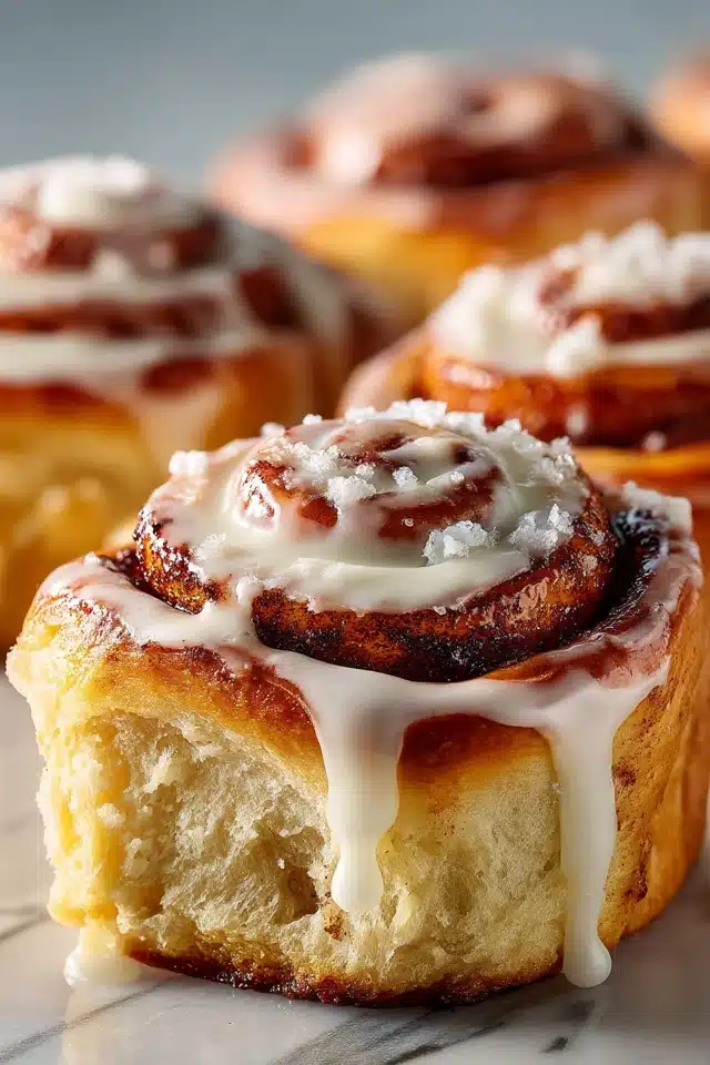 This recipe yields a pan of buttery soft gooey cinnamon sweet and extra fluffy homemade cinnamon rolls topped with tangy cream cheese icing
