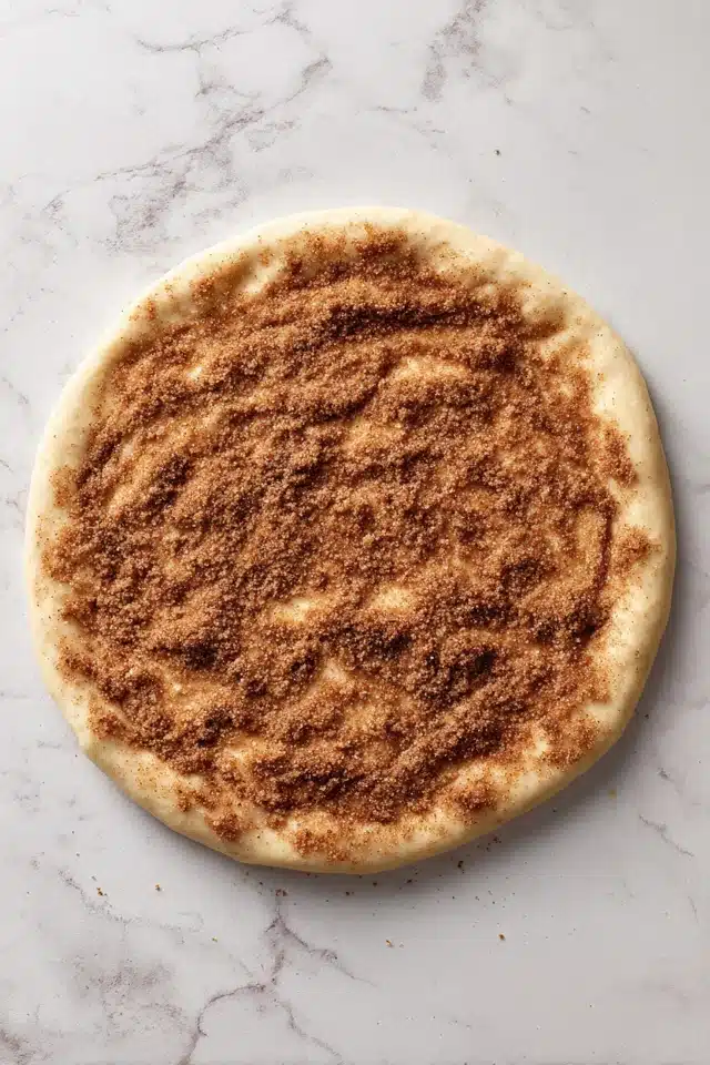 cinnamon rolls before and after rising in baking pan comparison