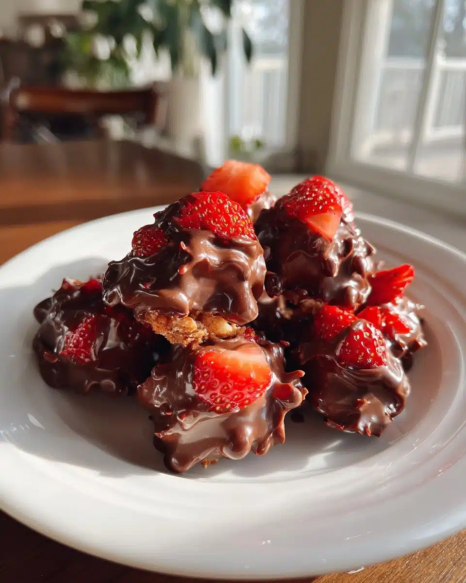 Chocolate Strawberry Yogurt Clusters – Viral Frozen Dessert