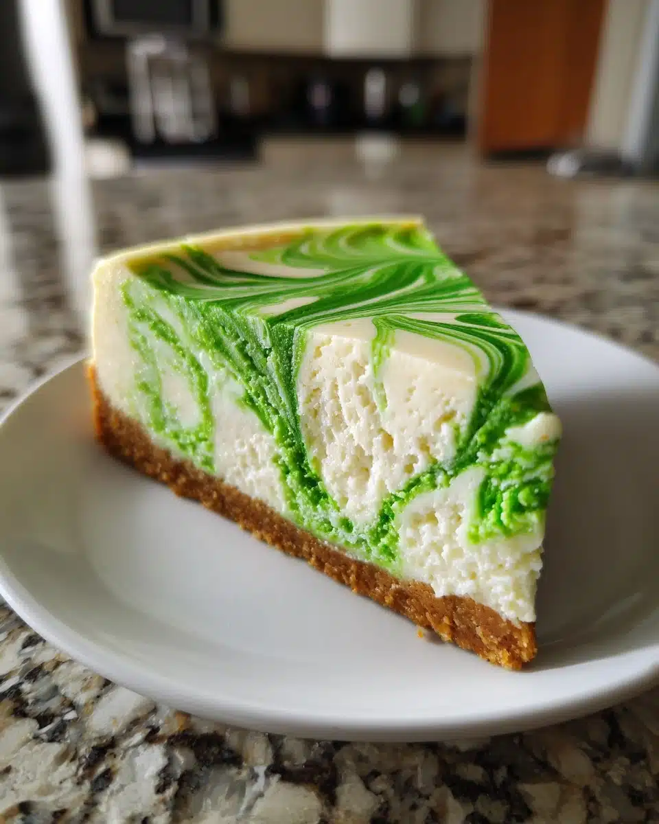 Green Swirl Cheesecake