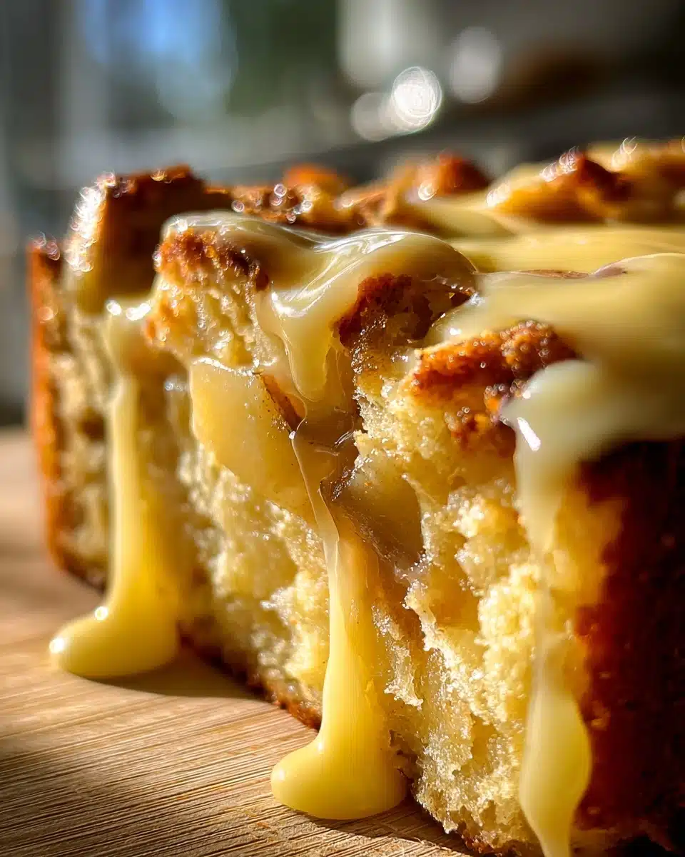 Irish Apple Cake with Custard Sauce