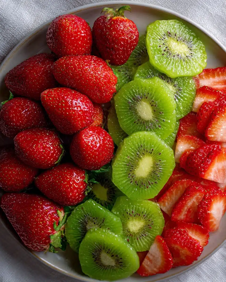 Kiwi & Strawberry Fruit Platter (Rainbow Theme)