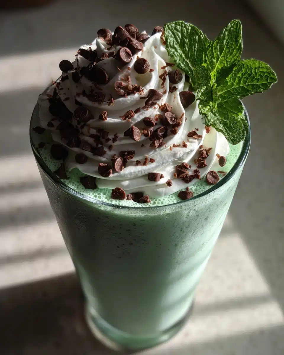 Mint Chocolate Chip Milkshake