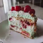 No-Bake Mint Cherry Cream Cheese Icebox Cake — Cool, Green & Only 5 Ingredients
