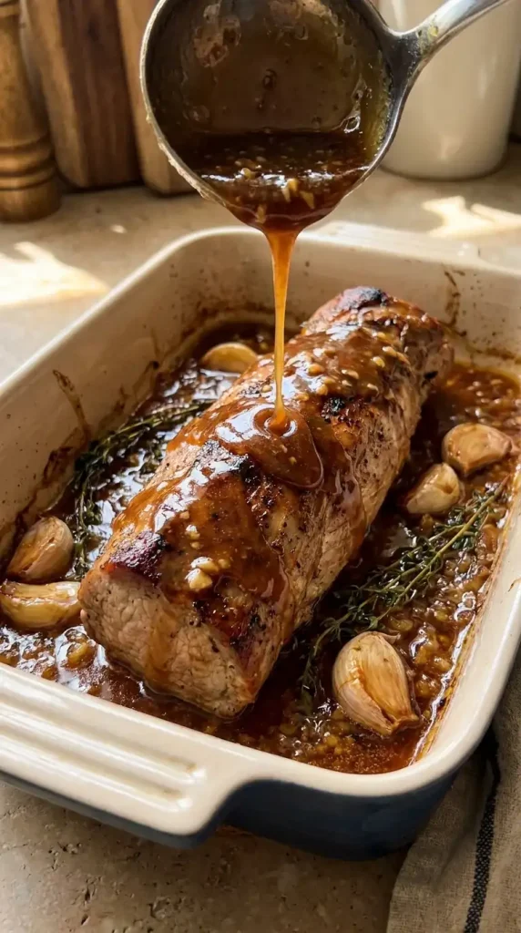 Brown Sugar Garlic Pork Tenderloin: Easy 5-Ingredient Recipe! 87 Pork tenderloin covered in glaze 202605141226