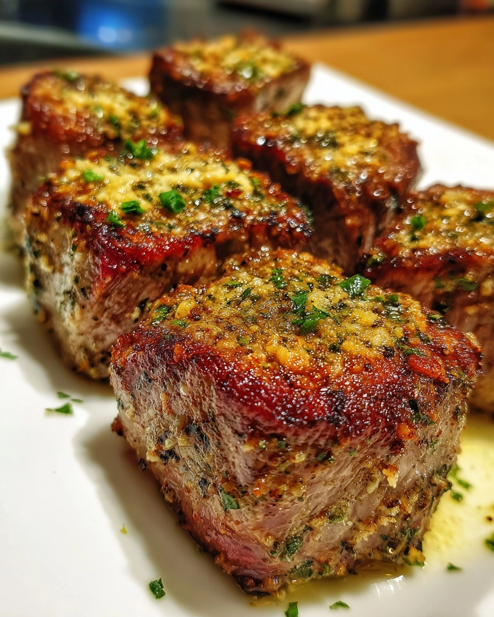 Garlic Parmesan Steak Bites: Crispy Edges, Juicy Center Perfection!