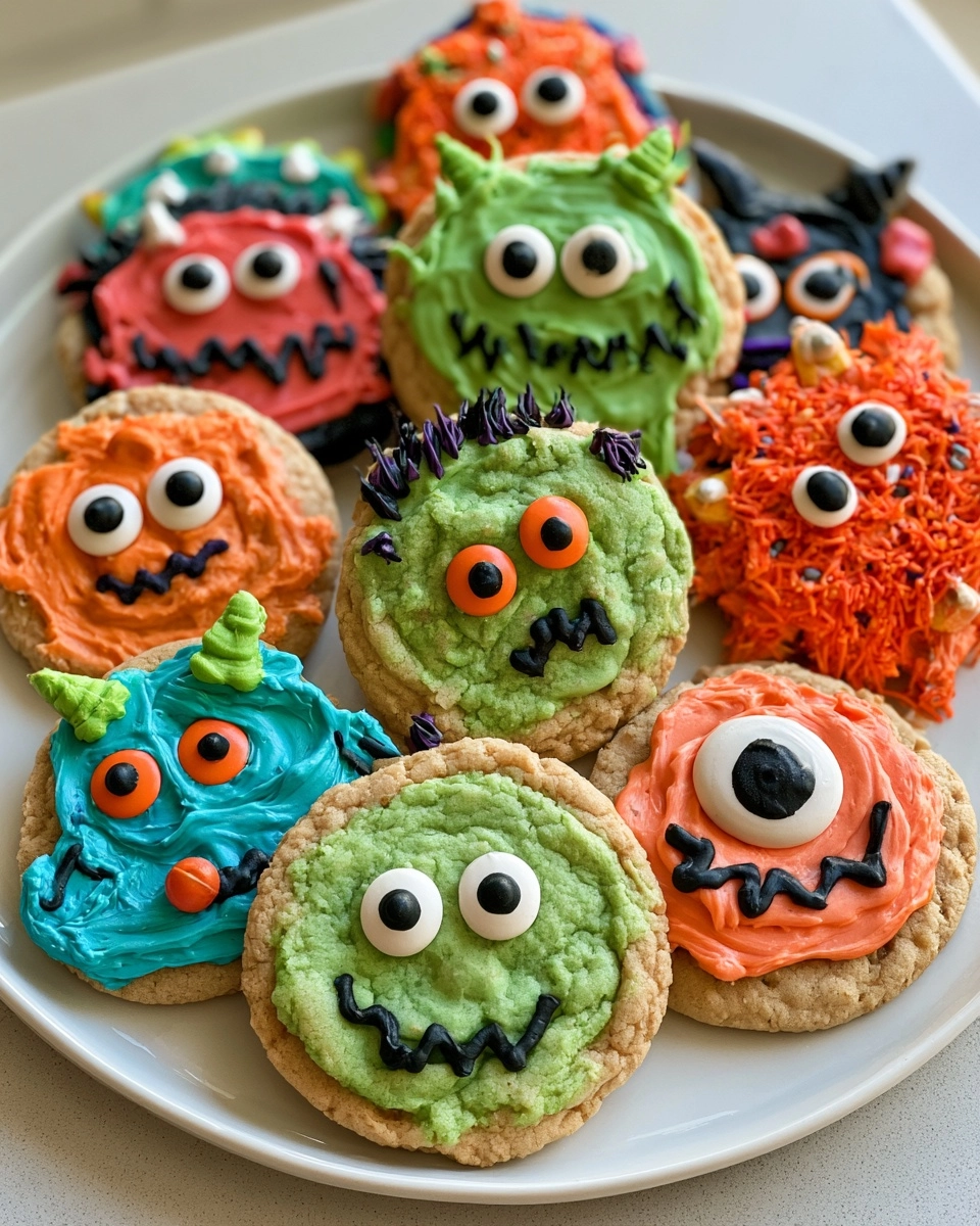 Halloween Monster Cookies — Monster Cookies Kids Build Themselves