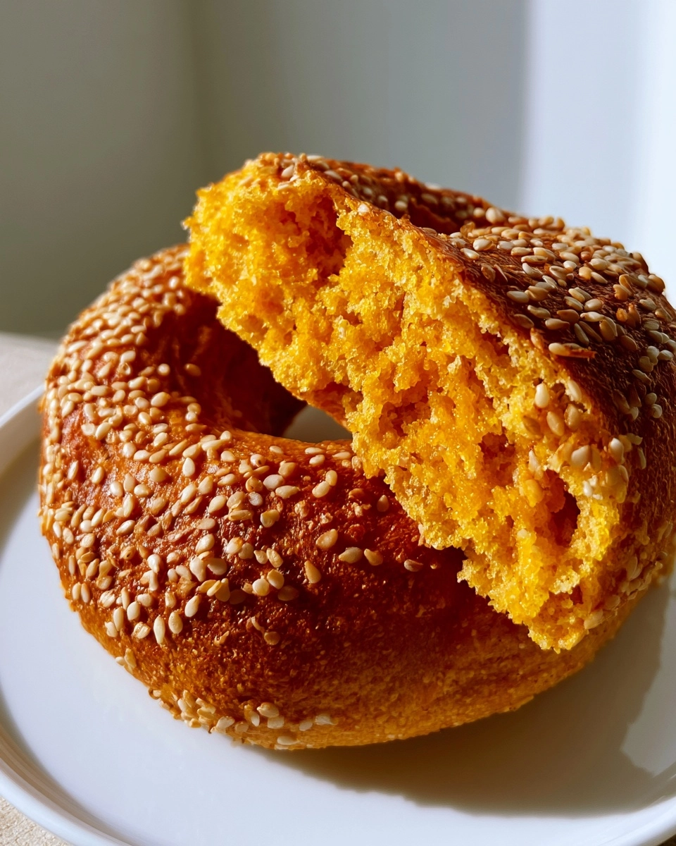 Pumpkin Sourdough Bagels
