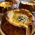 Pumpkin Sourdough Bread Bowls