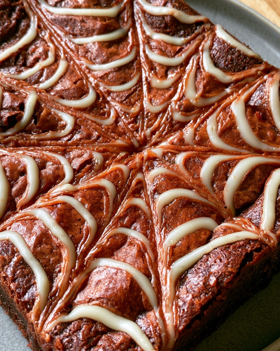 Spider Web Brownies — Brownies With a 2-Minute Spider Web Trick