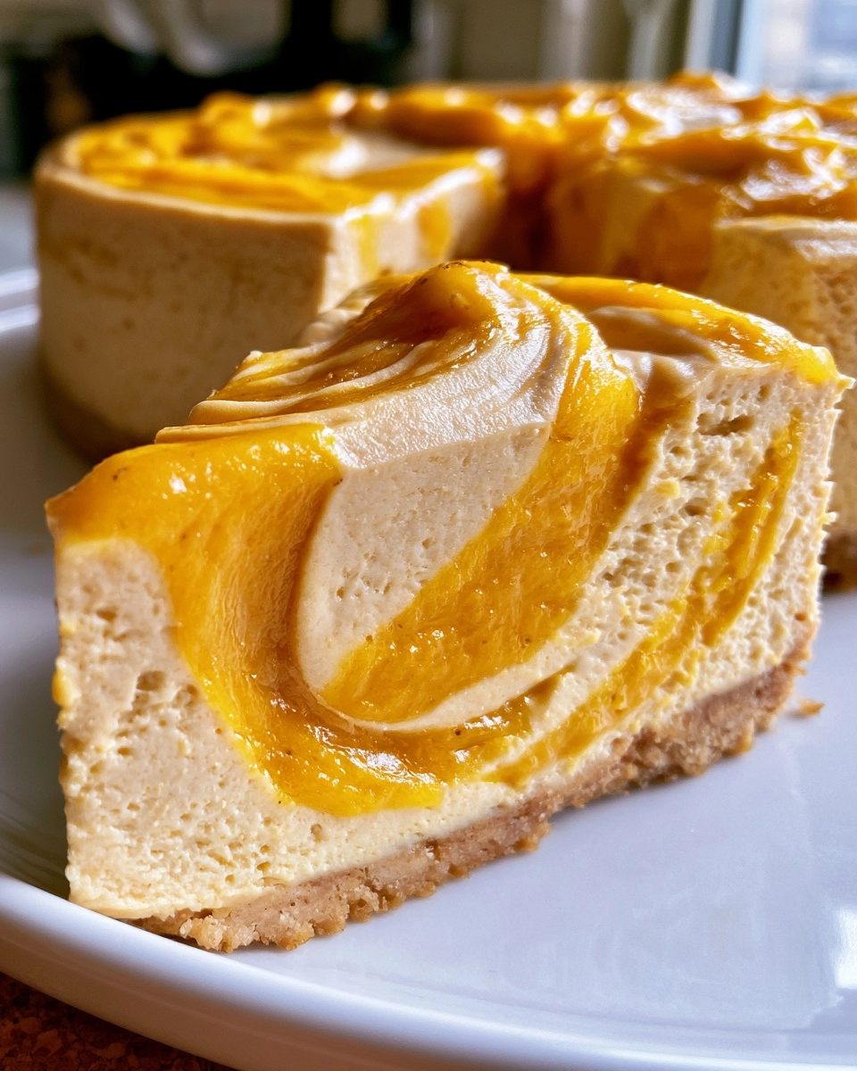 3-Ingredient Mango Protein Cheesecake