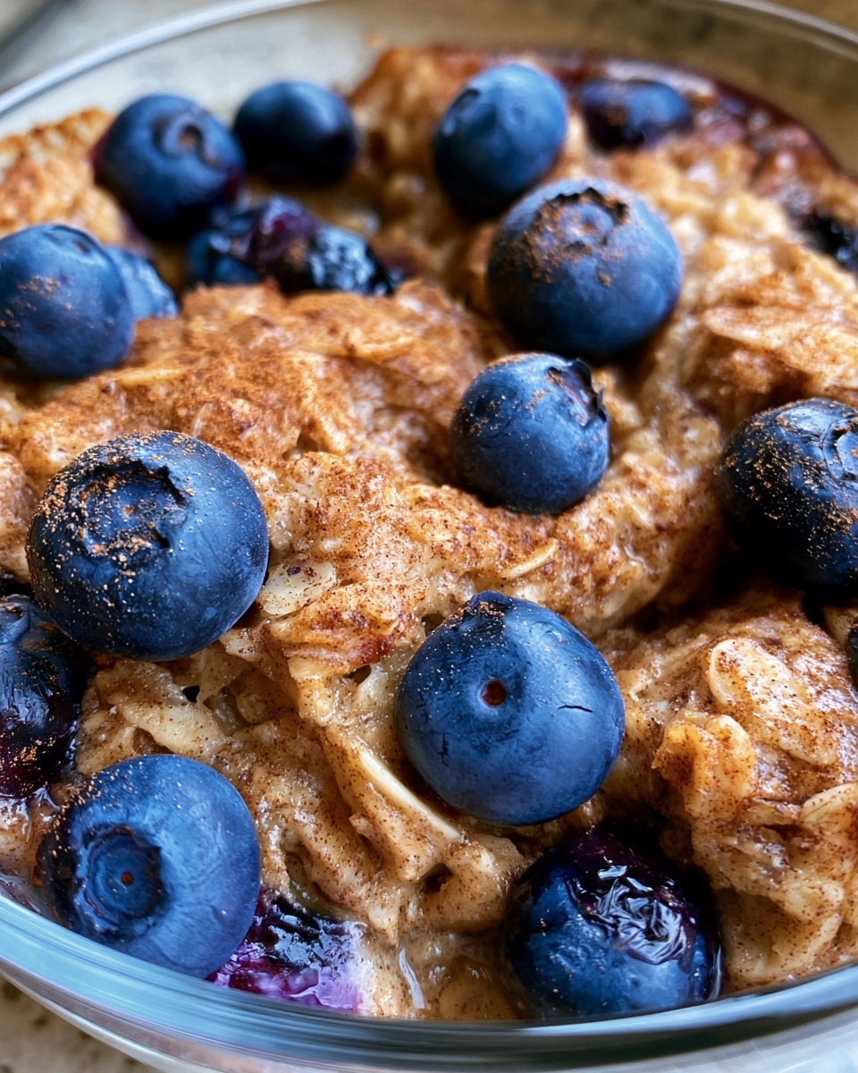 Baked Protein Blueberry Oatmeal