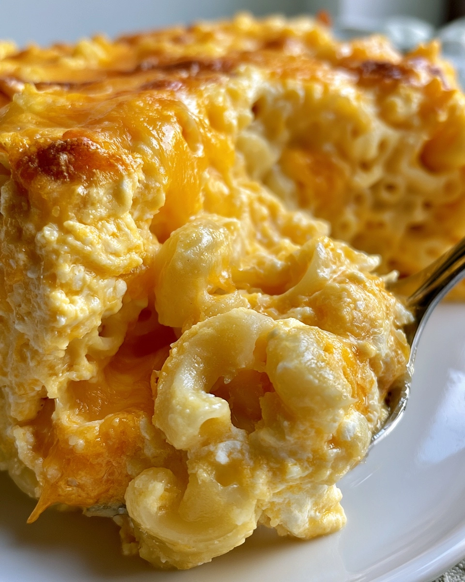 Cottage Cheese Baked Mac and Cheese
