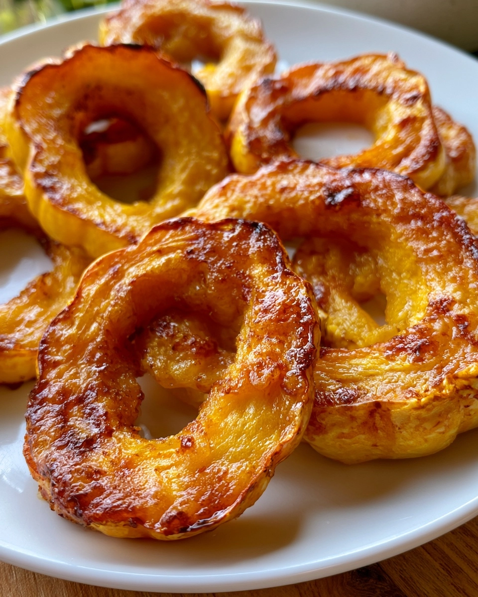 Delicata Squash Rounds Roasted Crispy and Sweet!