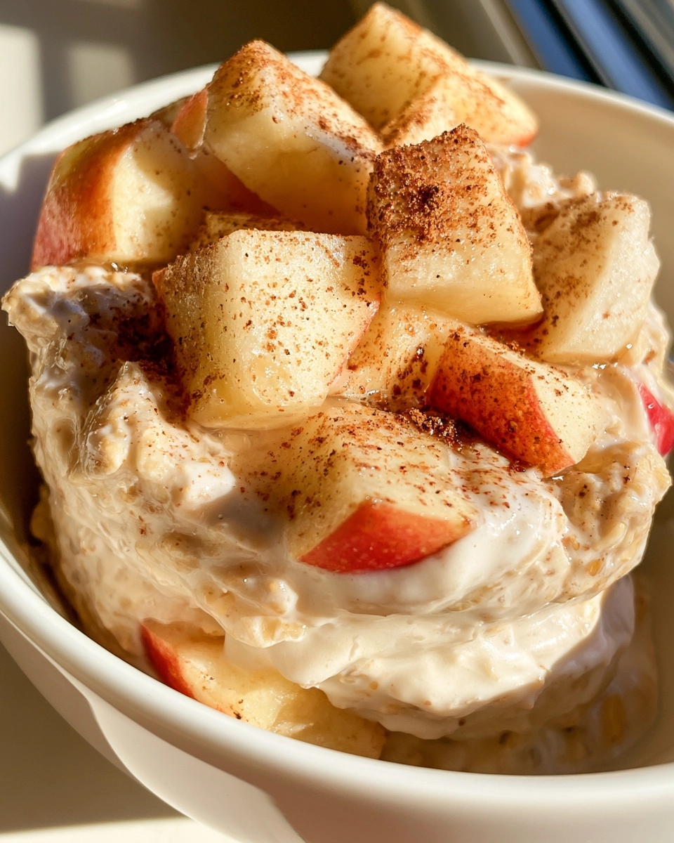 High-Fiber Apple Cinnamon Overnight Oats for Crisp Mornings!