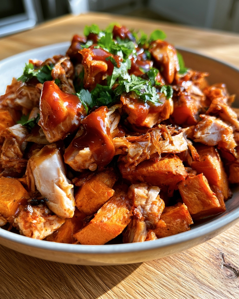 High-Protein BBQ Chicken Sweet Potato Bowls