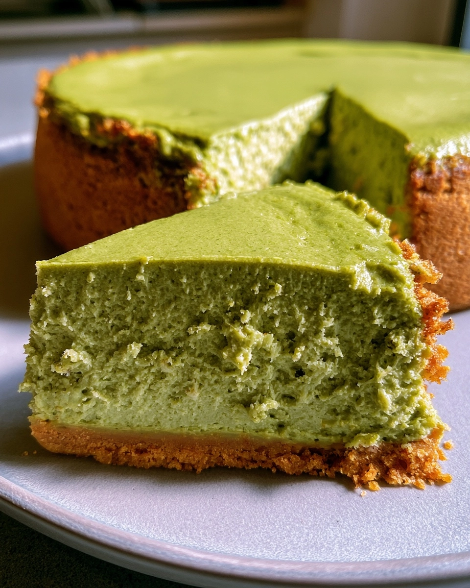 High-Protein Matcha Cheesecake