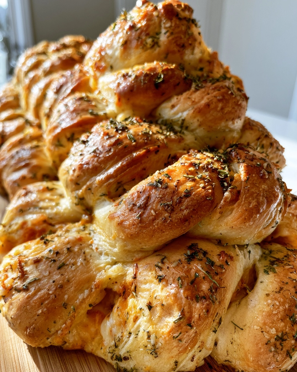 Pull Apart Christmas Tree Bread