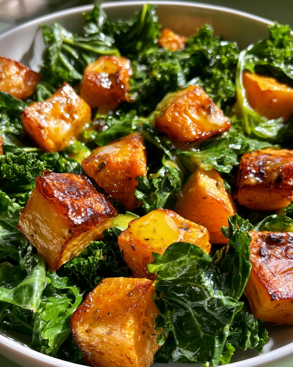 Roasted Butternut Squash and Kale Fall Salad