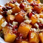 Roasted Butternut Squash with Feta and Cranberries