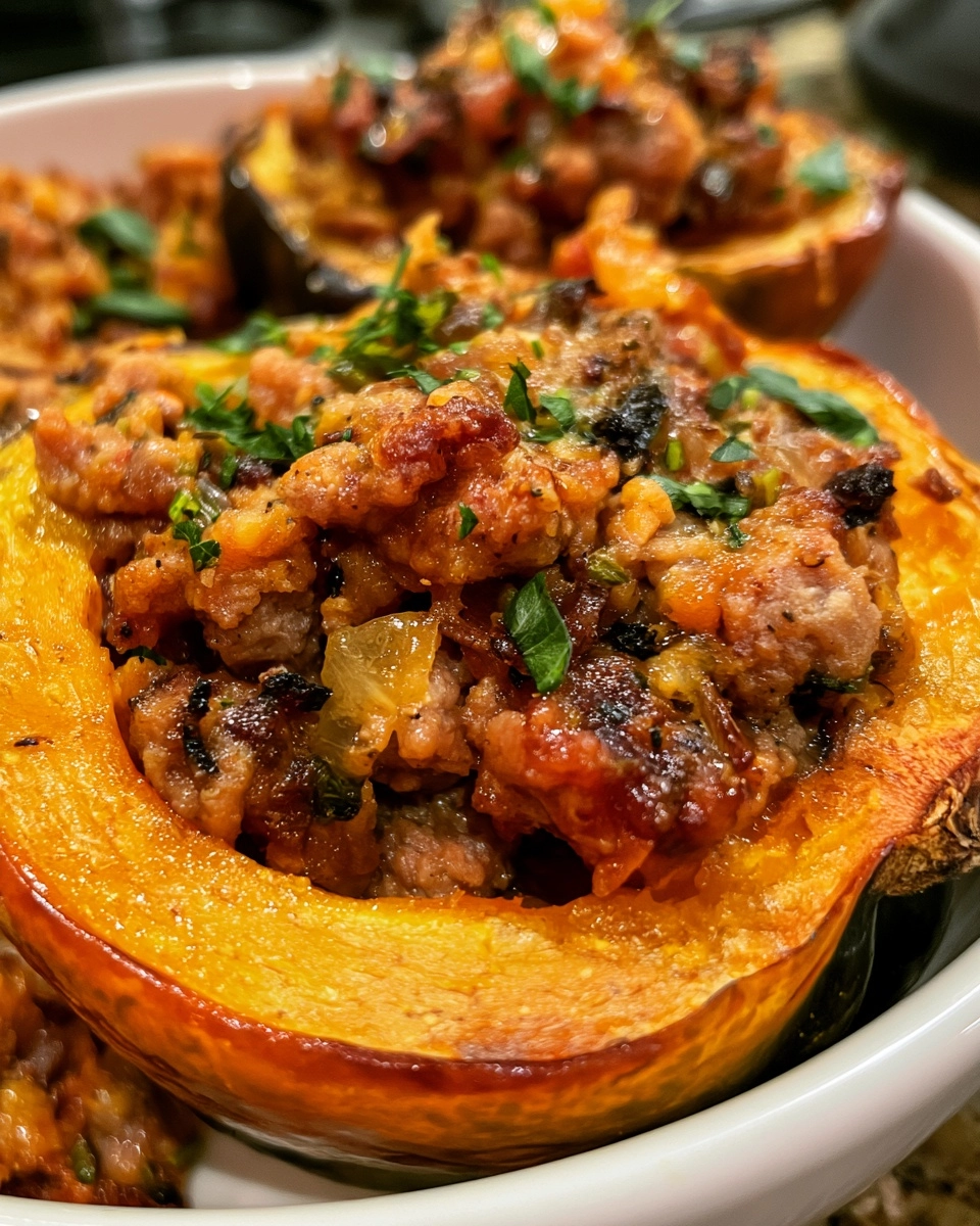 Sausage-Stuffed Acorn Squash for a Cozy Fall Dinner