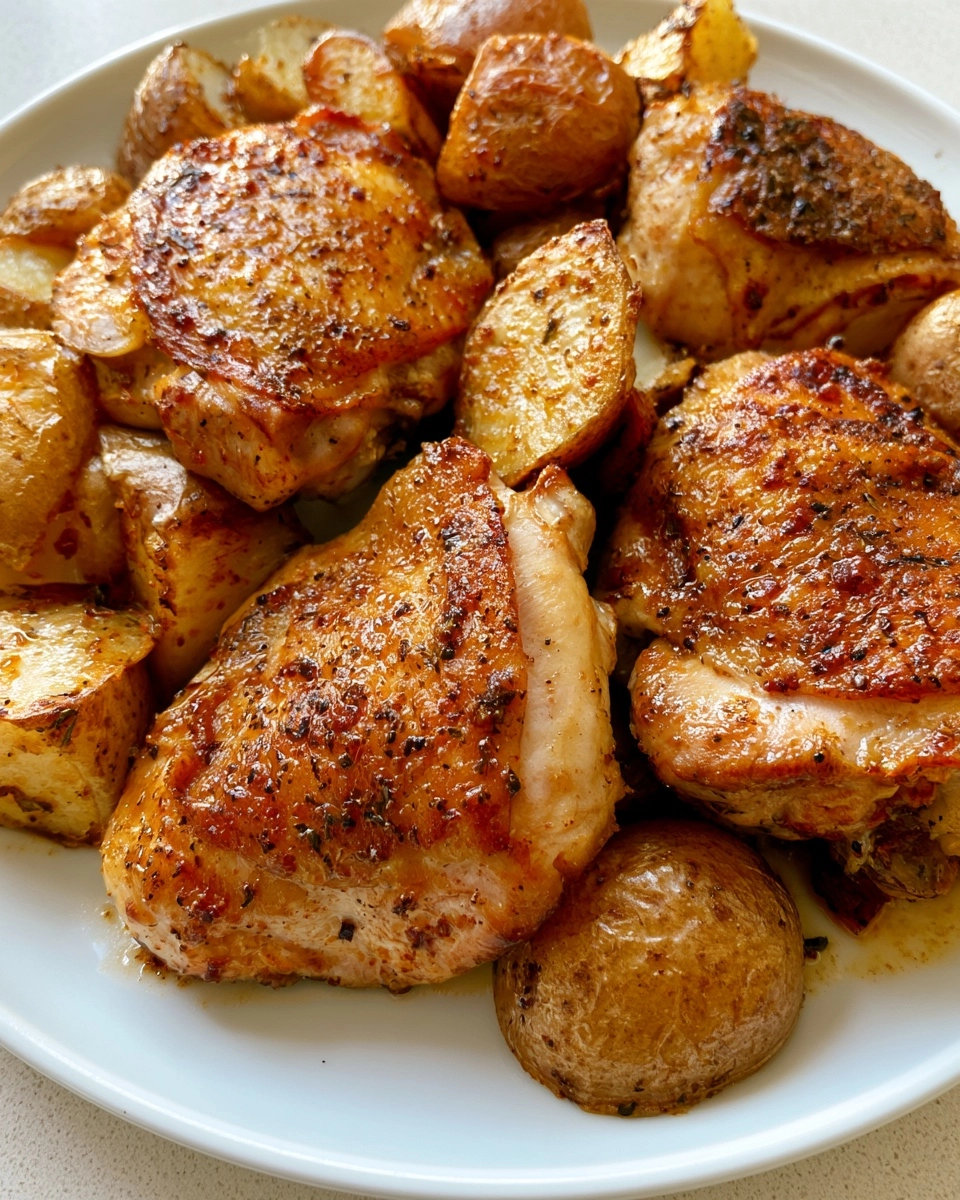 Sheet Pan Chicken Thighs and Potatoes