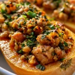 Stuffed Butternut Squash With Sausage and Sage: A Delight! 128 Stuffed Butternut Squash With Sausage and Sage!